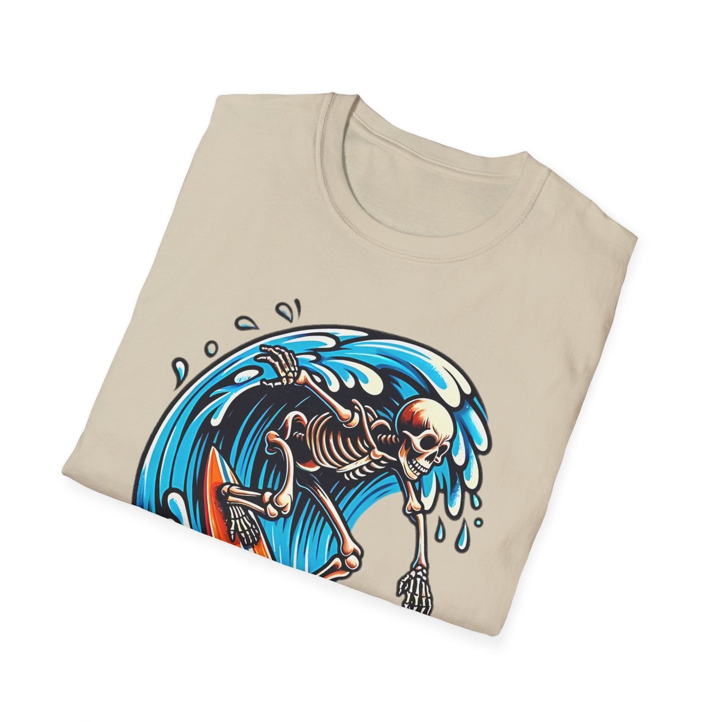Skull Tee Shirt With Skeleton Art Design Unisex Gildan Softstyle 64000 Ring Spun Cotton Tee