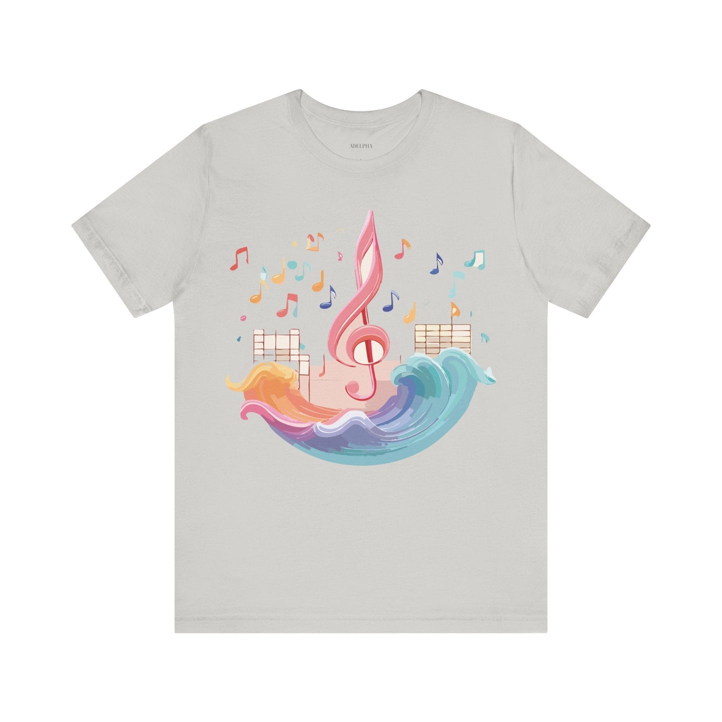 Music Graphic Unisex 100 Cotton Vintage Art with Musical Elements Tee 30