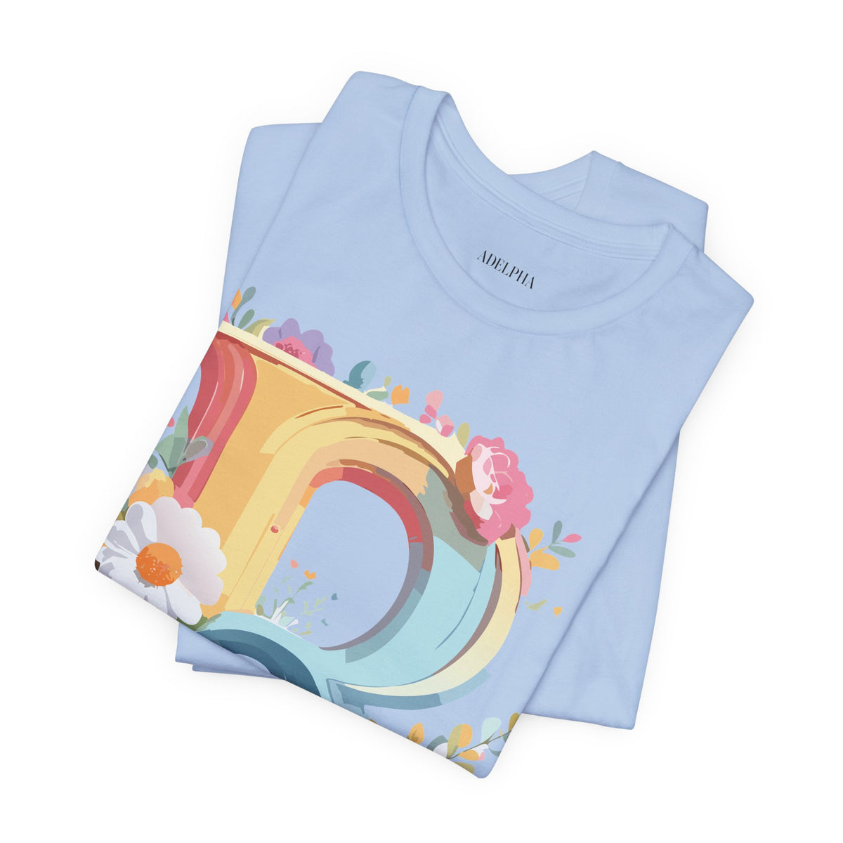 Letter R Graphic Unisex Cotton Bella+Canvas Tee with Art Letter Design
