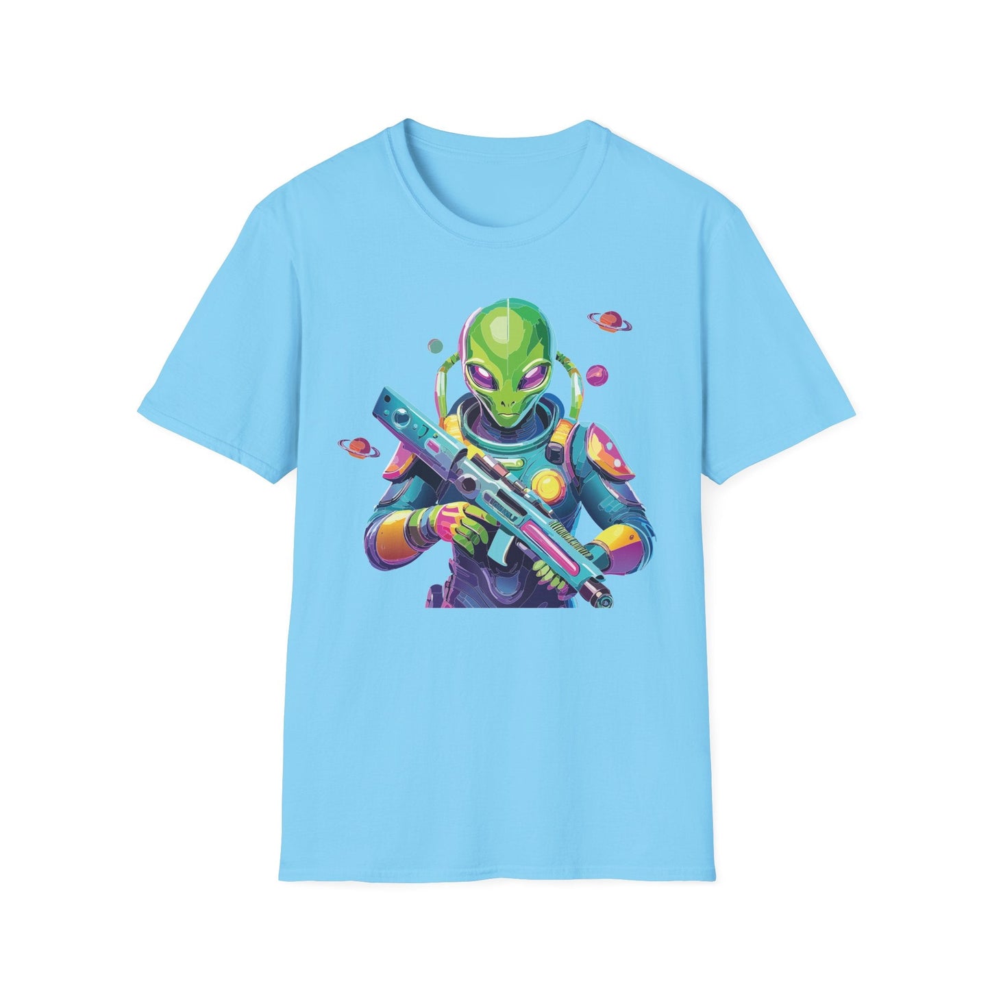 Alien Cosmos T Shirt Unisex Gildan Softstyle 64000 Art Design Tee For Everyday Comfort