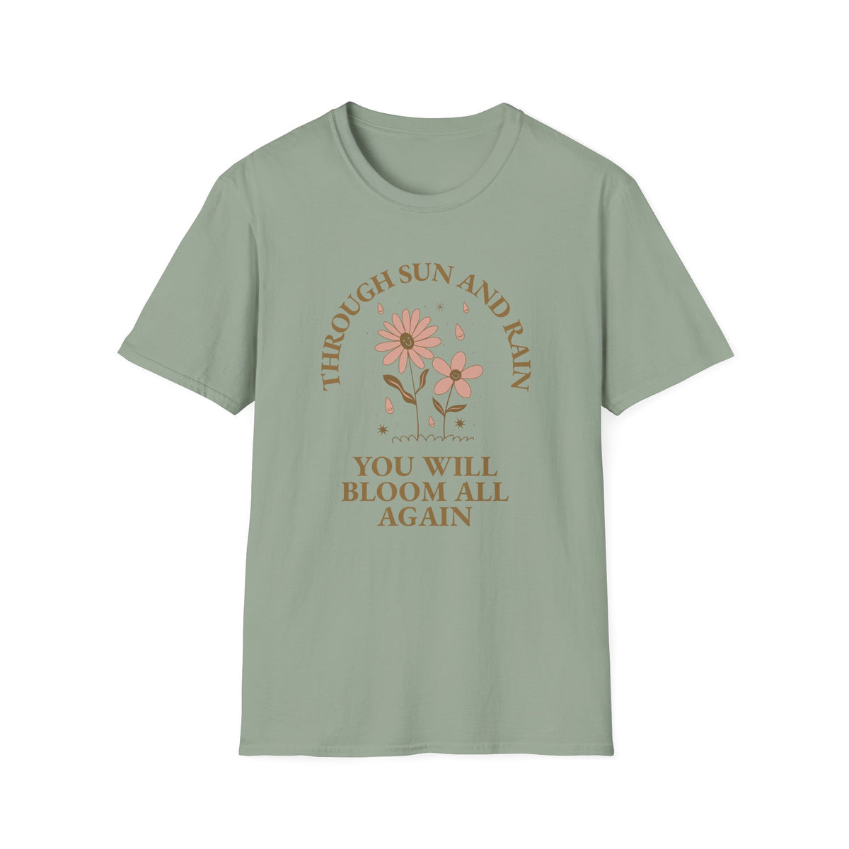 Positive Slogan Positive Words Tee with Good Quotes Graphic Tee Gildan Unisex 100 Cotton Tee Shirt p100
