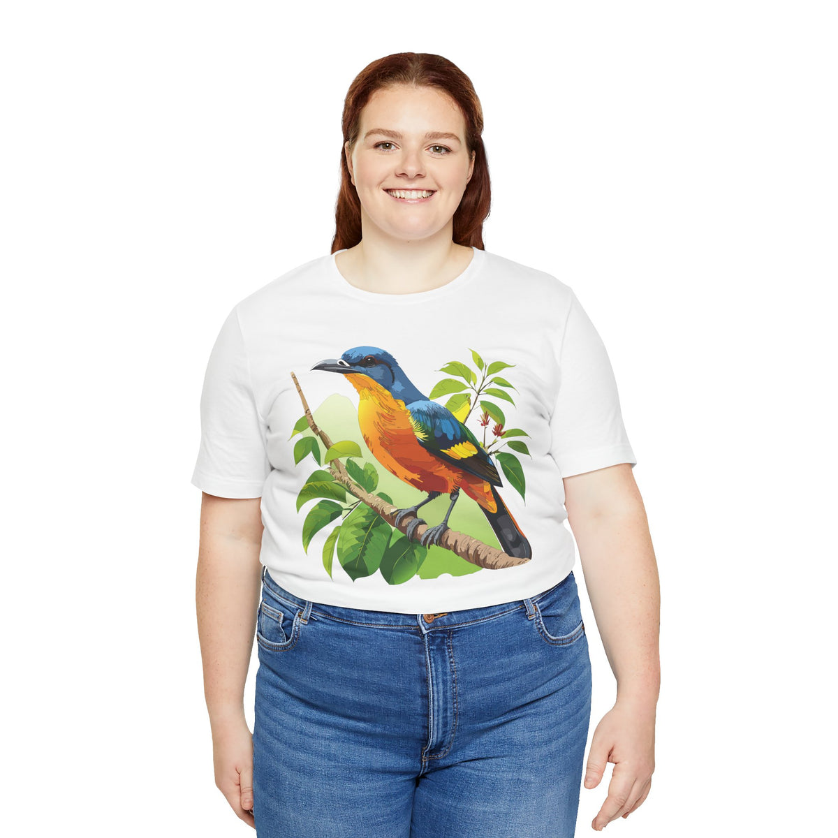 Bird Graphic Unisex Cotton Bella+Canvas Tee with Art Animal Design ab60
