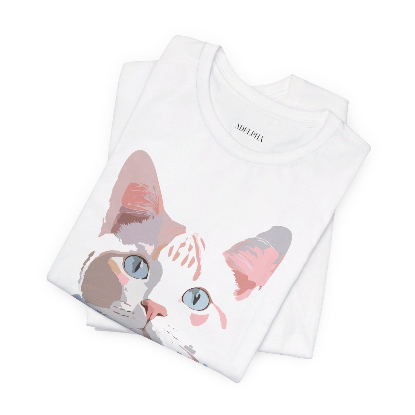 Adelpha Cat Graphic T Shirt Unisex Short Sleeve Vintage Artwork Tee