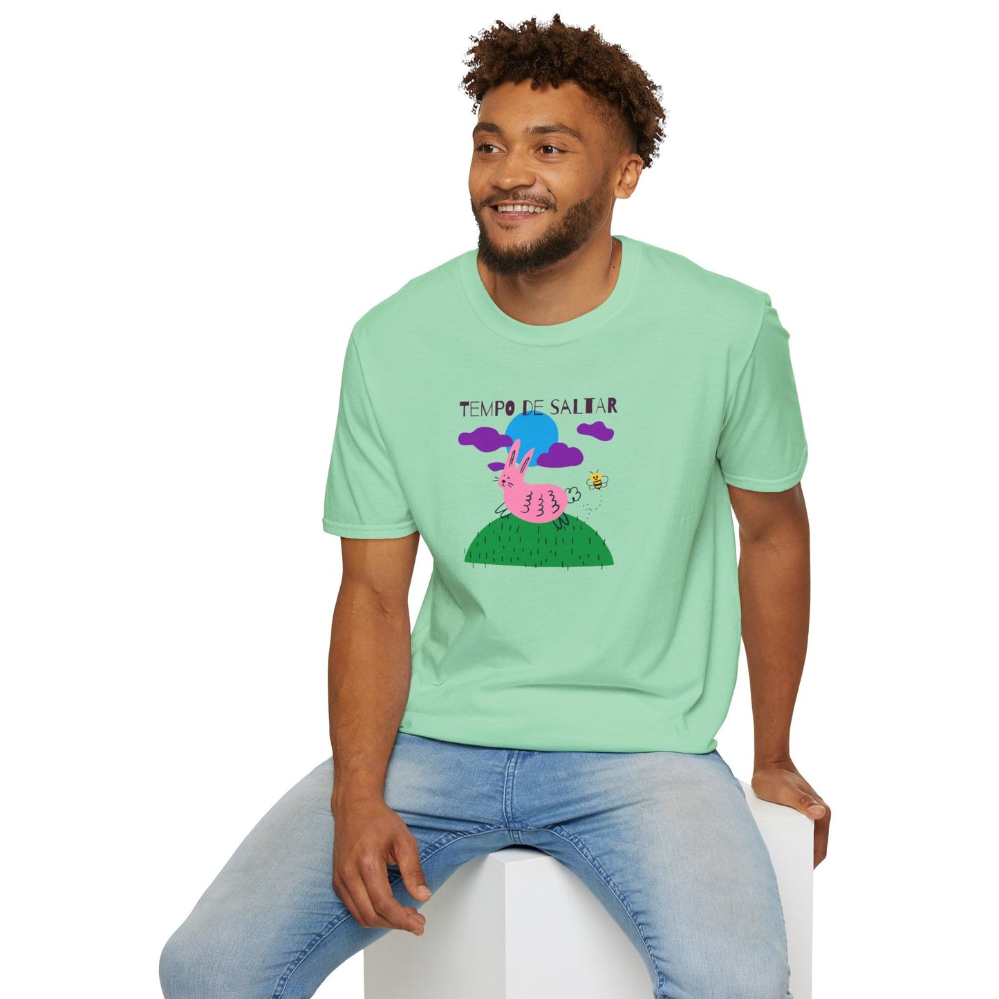 Funny Easter T Shirt Unisex Softstyle 64000 Art Design With Easter Prints 100 Percent Ring Spun Cotton