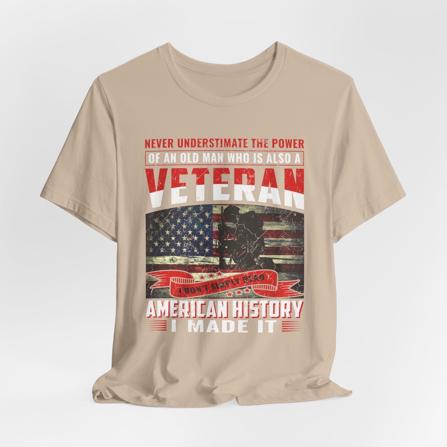 Army Veteran Patriotic Graphic Design Unisex Cotton T-Shirt v32