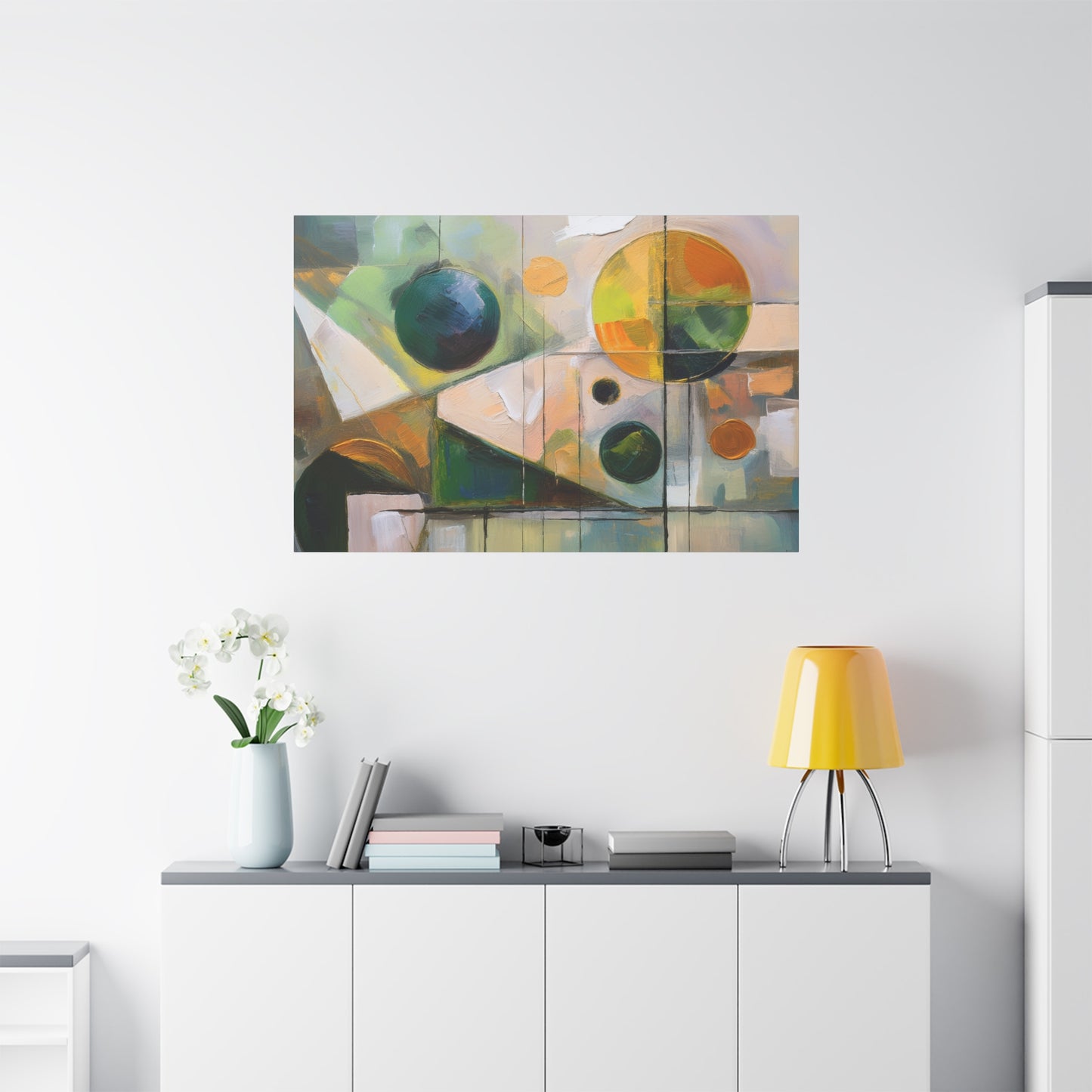 Abstract Oil Painting Print Canvas 24x16, 30x20, 36x24, 48x32, 60x40 Bright Latex Inks, Pine-Wood Inner Frame ABH-68