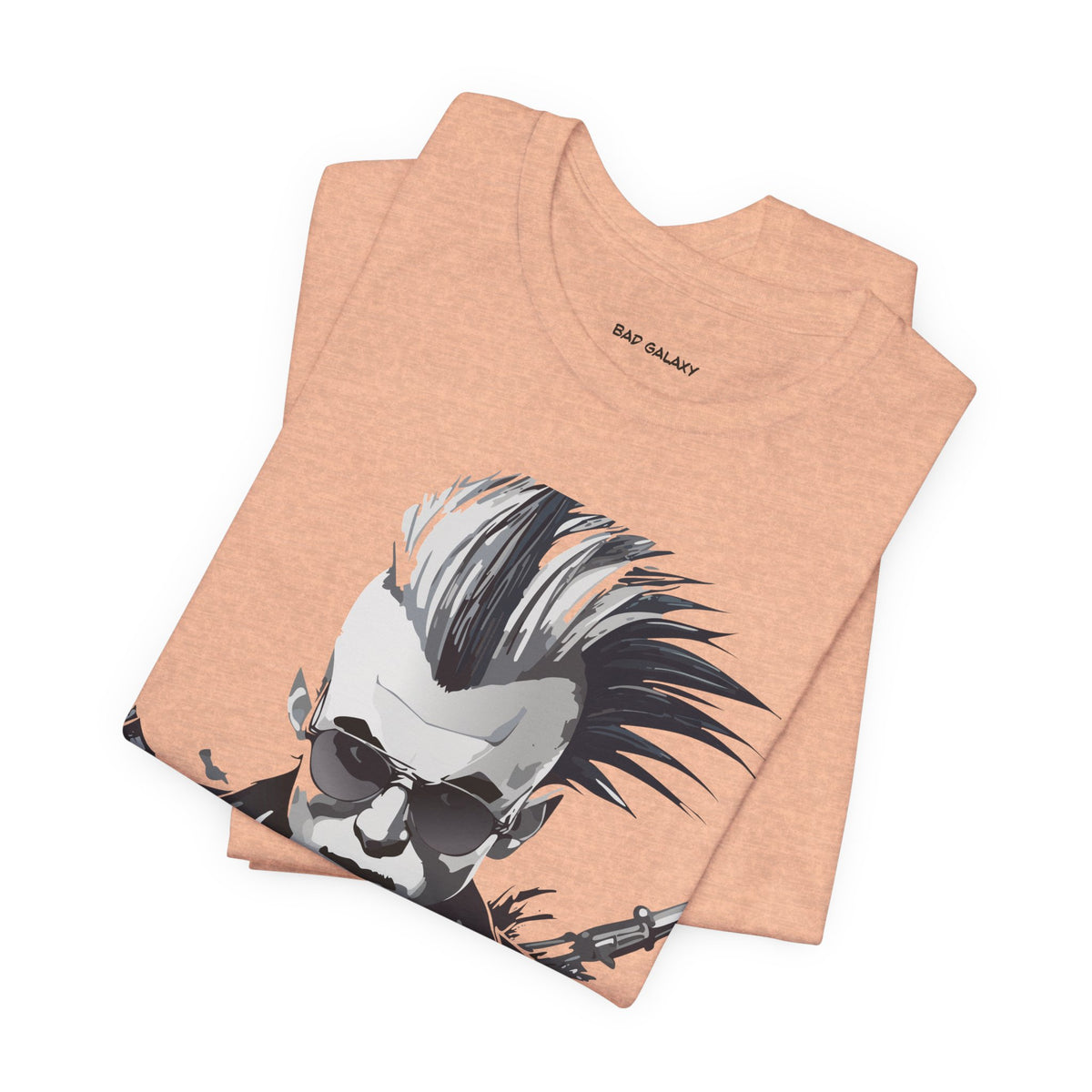 Punk Rock Graphic Unisex Cotton Bella+Canvas Tee with Art Design b29