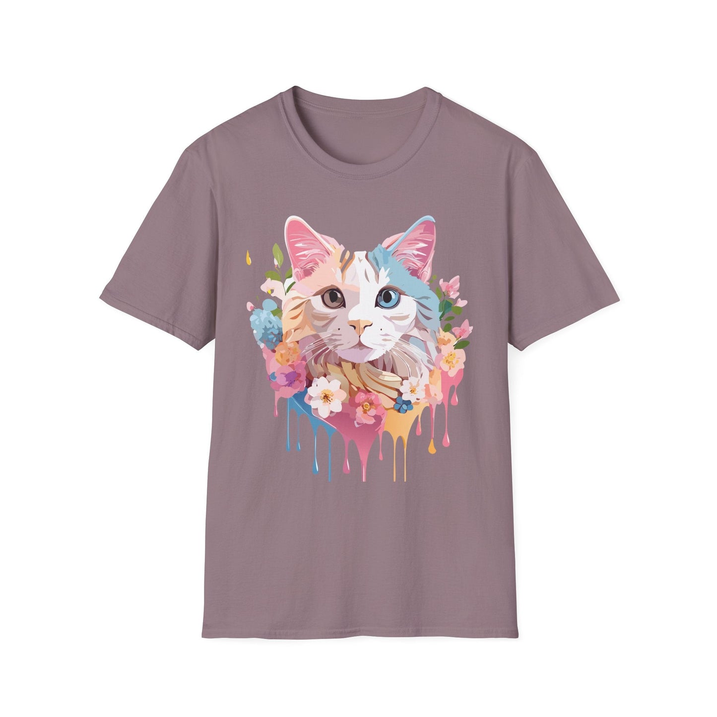 Cat Shirt Unisex Softstyle Tee 100 Percent Ring Spun Cotton Kitten Tee