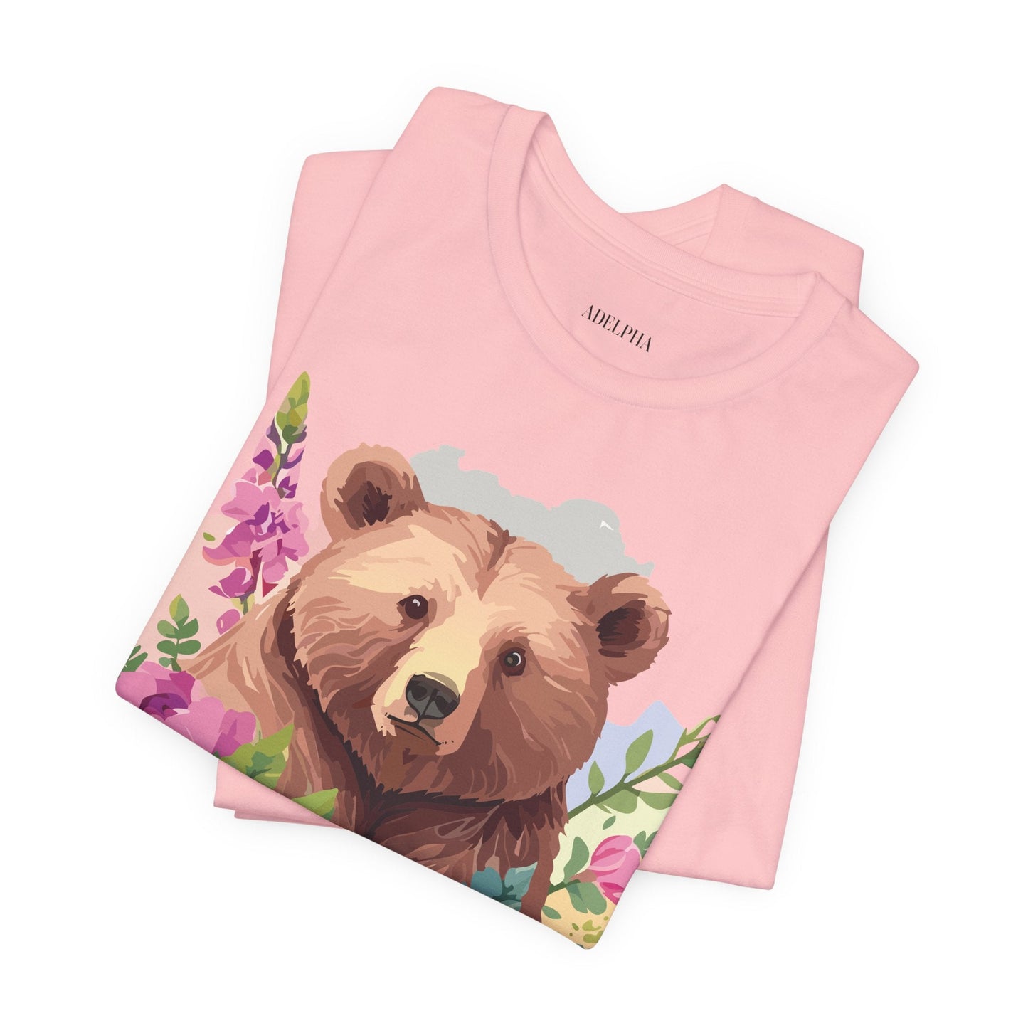 Bear Graphic Unisex 100 Cotton Short Sleeve Art Design Vintage T-Shirt 1