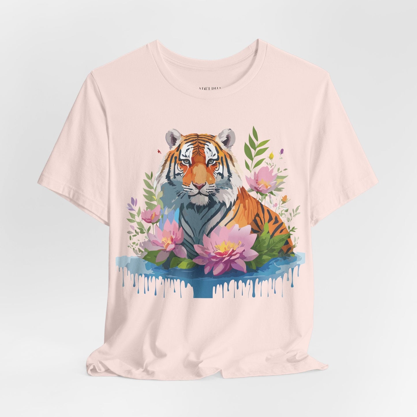 Tiger Graphic Tee Unisex Shirt By Adelpha Vintage Inspired Artwork Short Sleeve