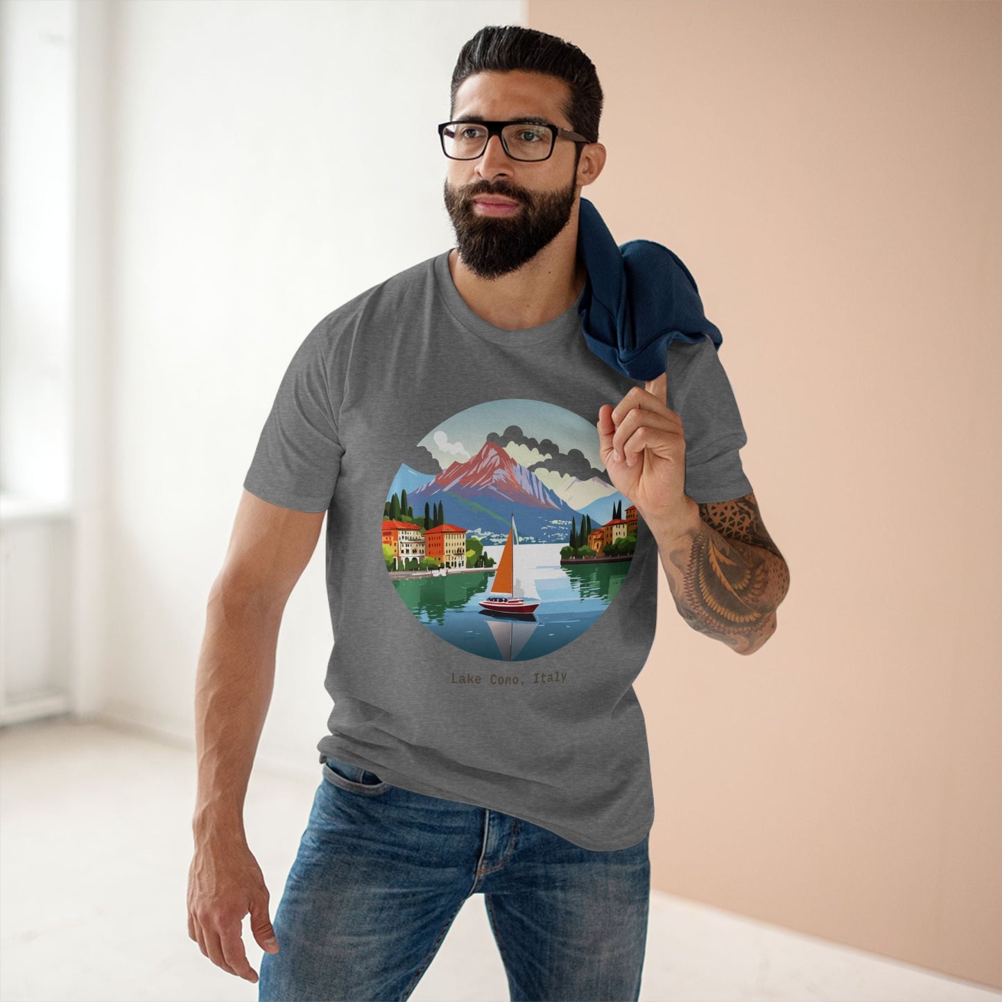 Italy Travel Shirt Unisex Premium Cotton Tee With Original Art Design From Retro2Nova TT23