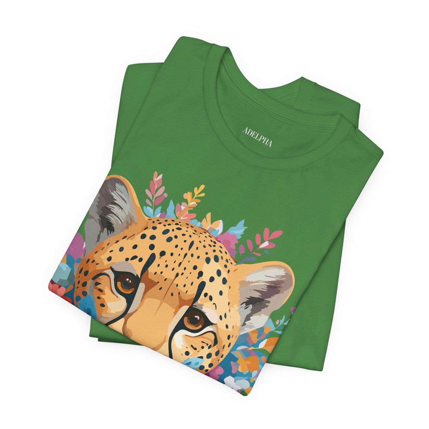 Adelpha Cheetah Graphic Tee Unisex Vintage Inspired Artwork Short Sleeve Jersey