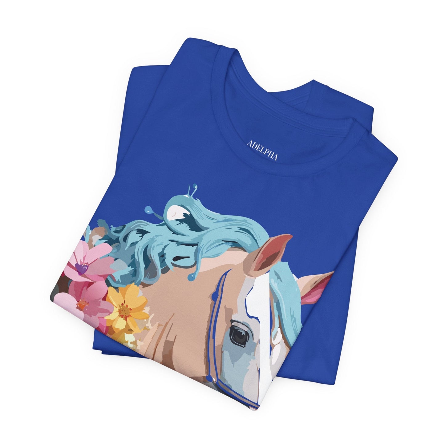 Unisex Horse Graphic Tee From Adelpha Vintage Inspired Art Shirt Short Sleeve Jersey