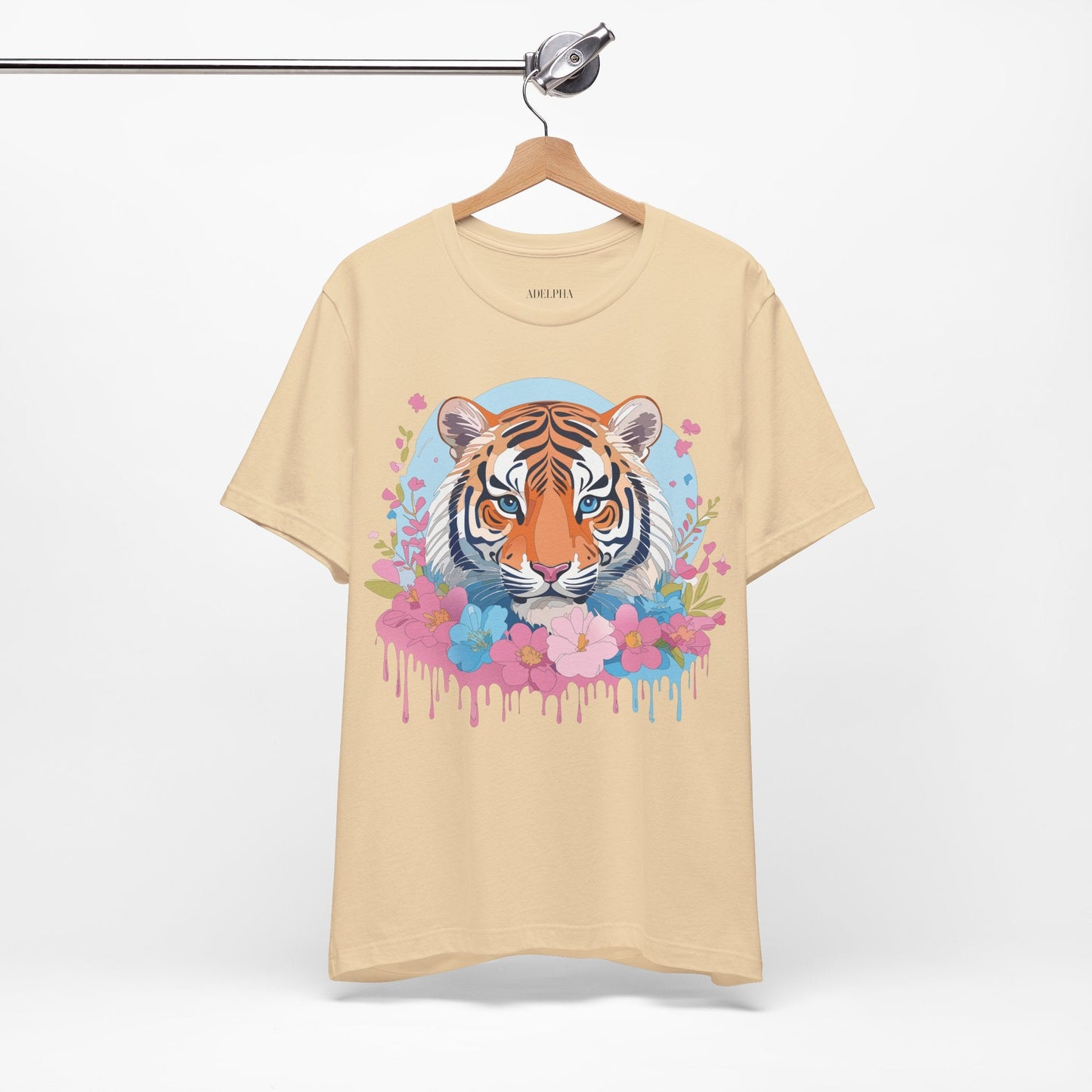 Tiger Graphic Tee by Adelpha Unisex Vintage Inspired Artwork Short Sleeve Shirt Edition