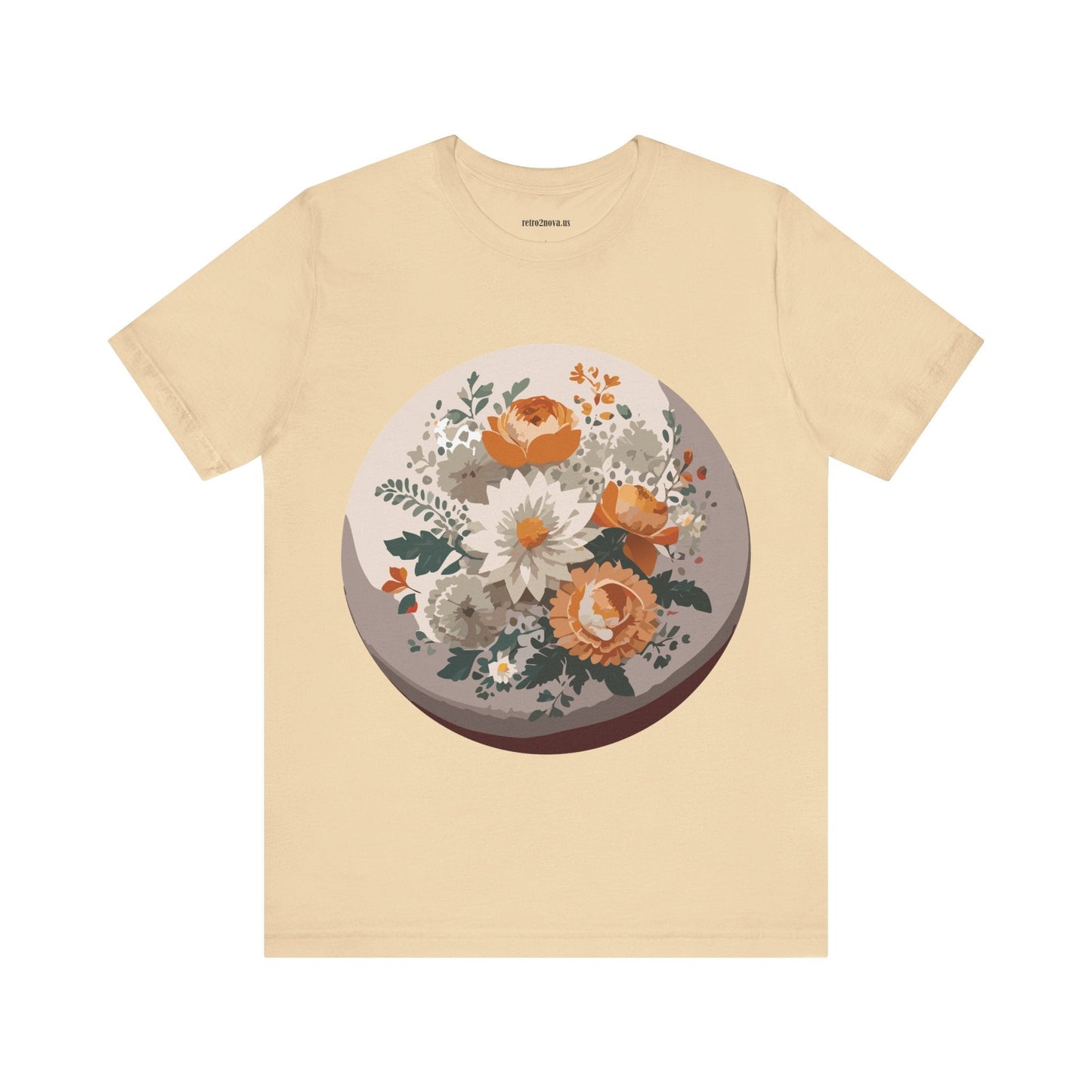 Floral Shirt Unisex Floral Print Jersey Tee Lightweight Breathable From Flowers Collection