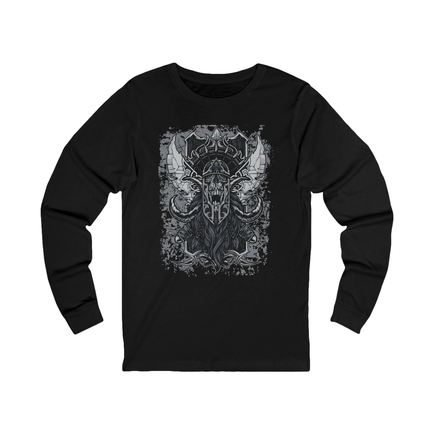 Creepy11 Unisex Skull Long Sleeve Tee, Skull Jersey Shirt, Skeleton T-Shirts with Long Sleeves, Skeleton Art Design Tees