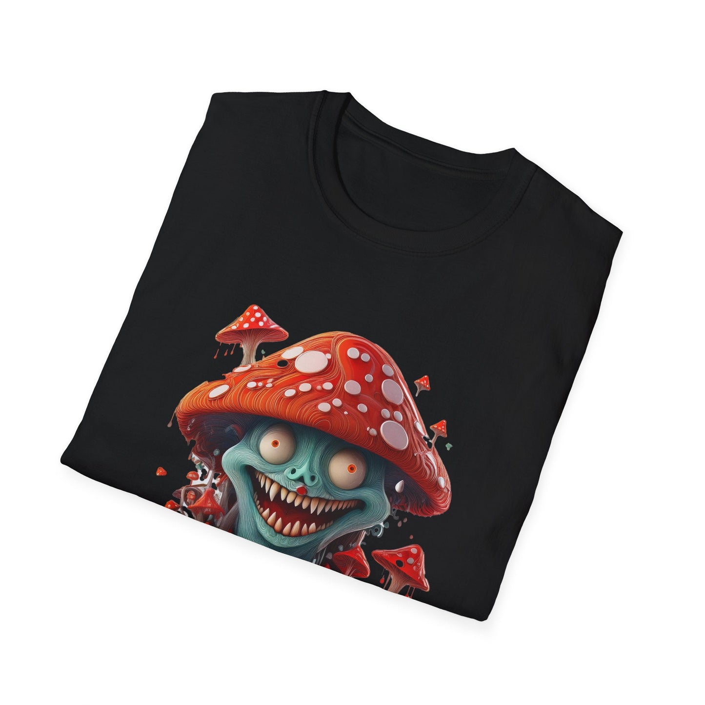 Mashroom Tee Shirt Unisex Softstyle Short Sleeve Tee With Funny Mashroom Artwork