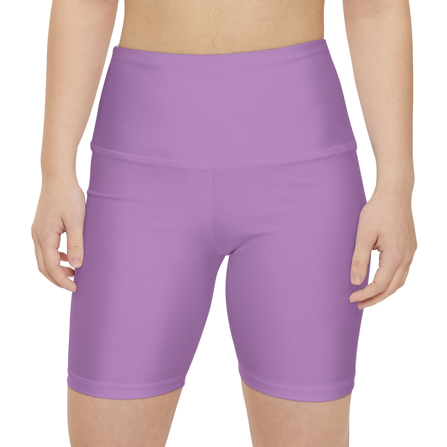 Evening Lilac Women's Bike Shorts — High-Waist Activewear for Yoga & Workouts