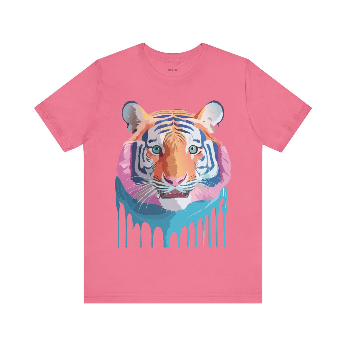 Tiger Graphic Unisex Cotton Bella+Canvas Tee with Art Animal Design e63