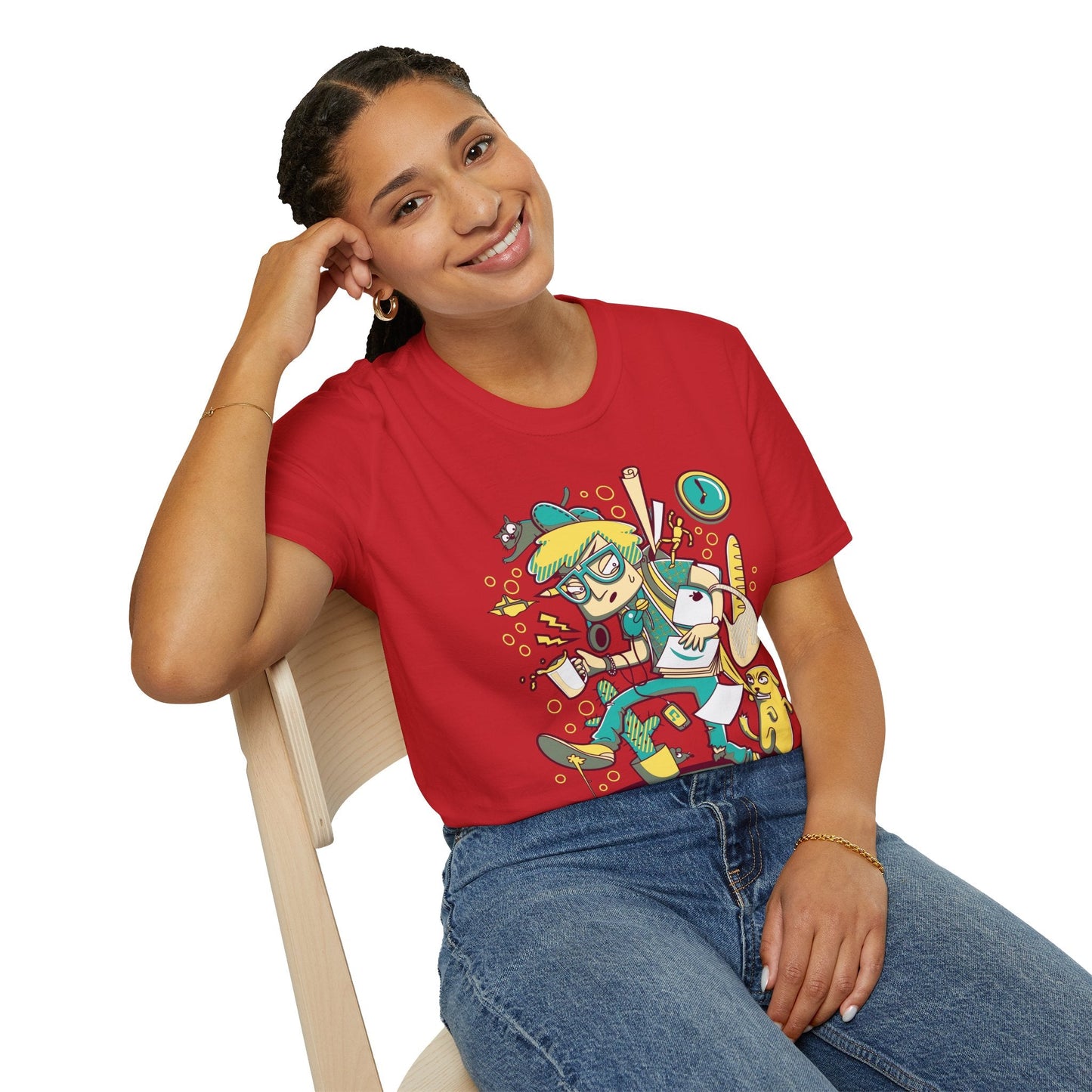 Cartoon T Shirt Animation T Shirt Funny Tee Shirt Unisex Gildan Softstyle 64000 Cotton Tee