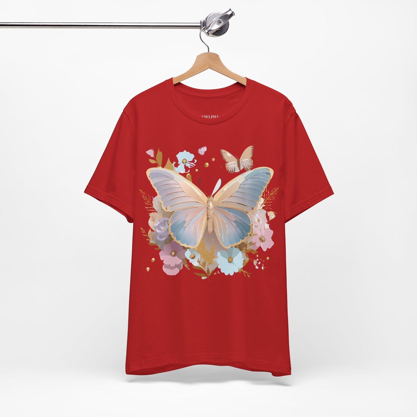 Butterfly Graphic T Shirt Unisex Vintage Artwork Tee By Adelpha