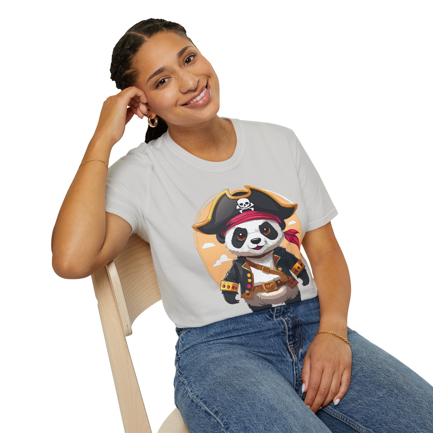 Panda Shirt Unisex T Shirt With Panda Animal Tee Animals Gildan Softstyle 64000 Cotton