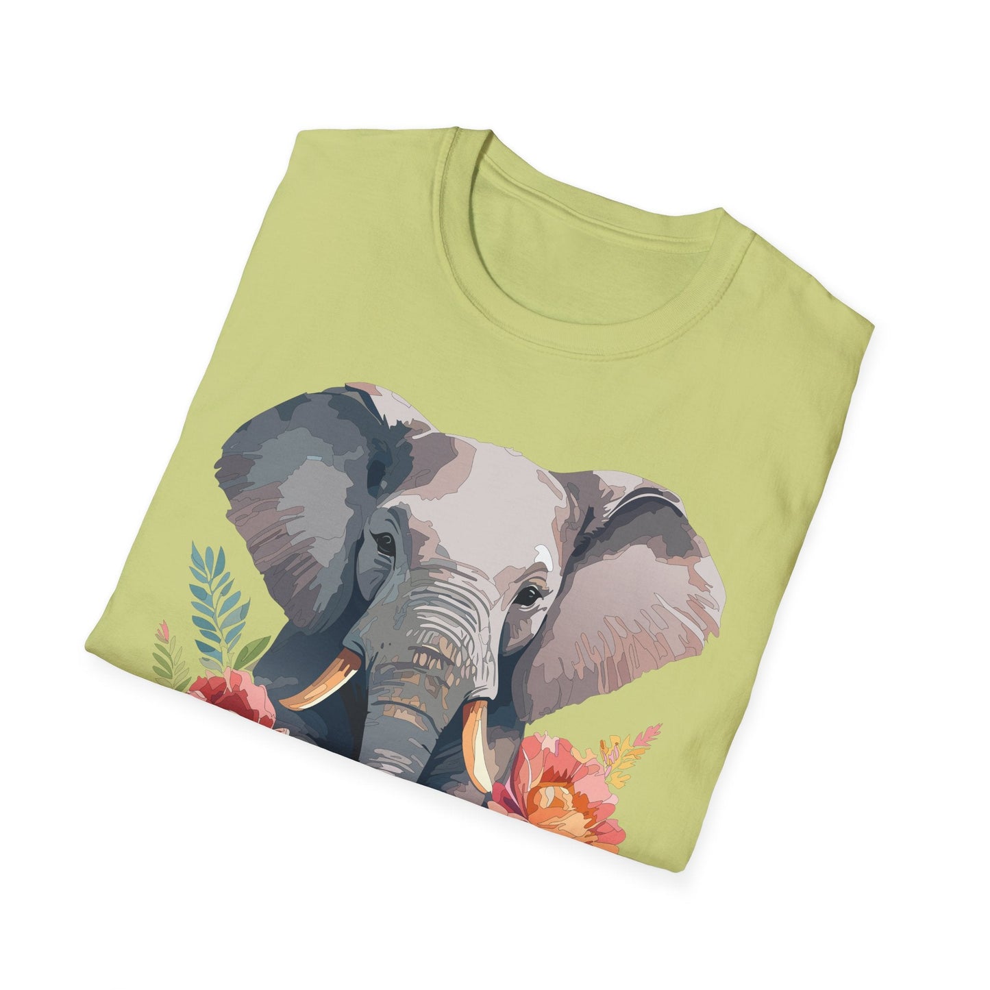 Elephant T Shirt Unisex Gildan Softstyle 64000 100 Percent Ring Spun Cotton Casual Tee