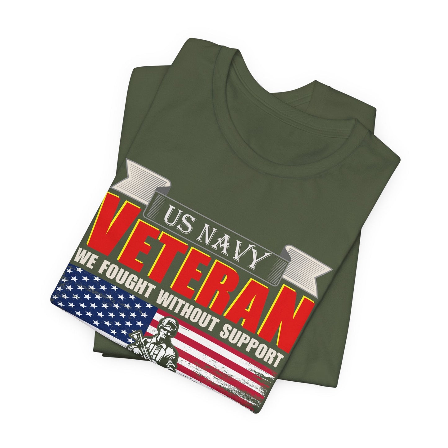 Army Veteran Patriotic Graphic Design Unisex Cotton T-Shirt v42