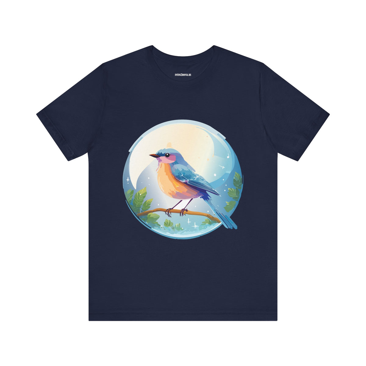 Bird Graphic Unisex Cotton Bella+Canvas Tee with Animal Design ab4