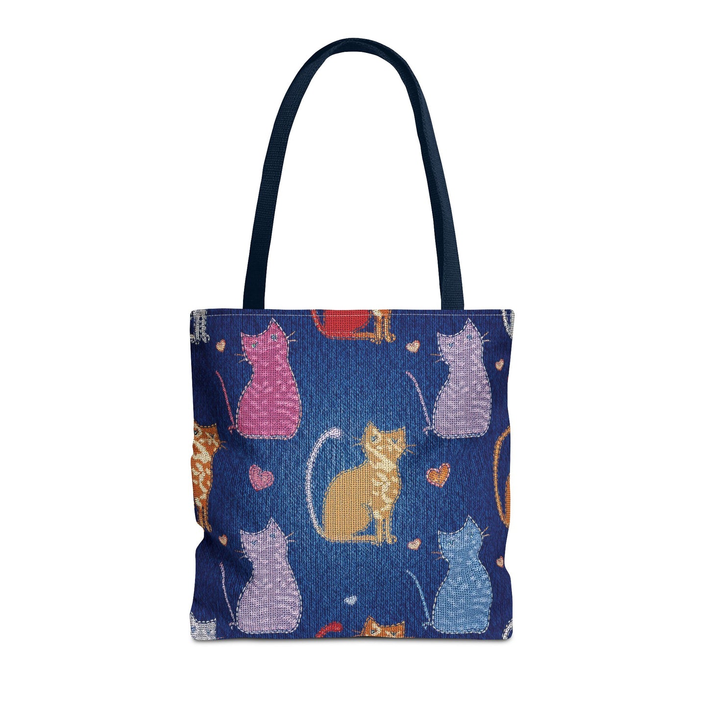 Love Day Graphic Design Denim Fabric Imitation Print Unisex Canvas Bag POLY 3 Sizes Tote Bag 201-20