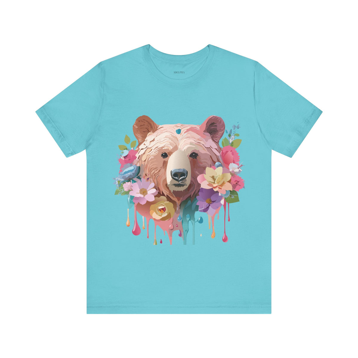 Bear Graphic Design Tee Bella+Canvas Unisex 100 Cotton Tee Shirt a112