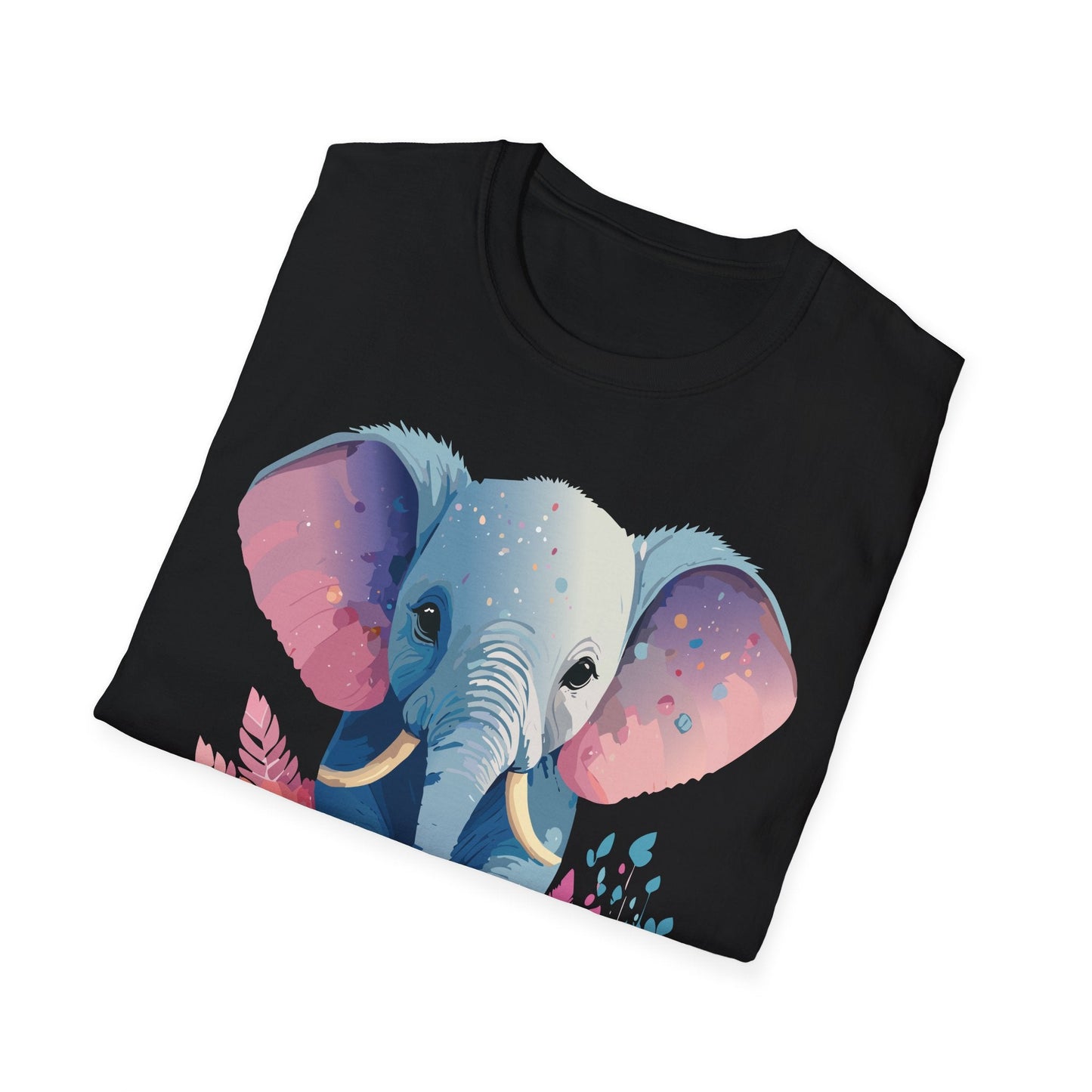 Elephant T Shirt For Adults Unisex Gildan Softstyle 64000 100 Percent Ring Spun Cotton Tee