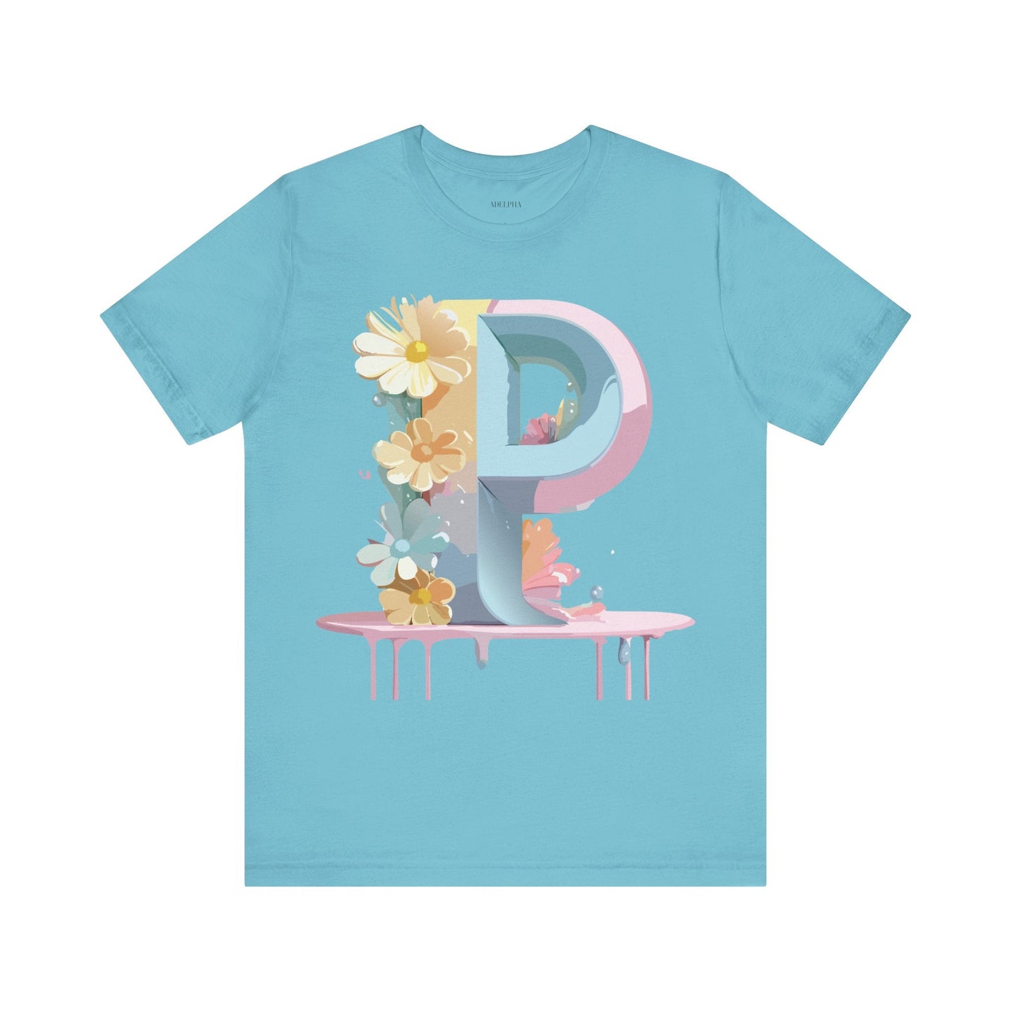 Adelpha Letter P Graphic T Shirt Unisex Vintage Inspired Art Tee for Everyday Style