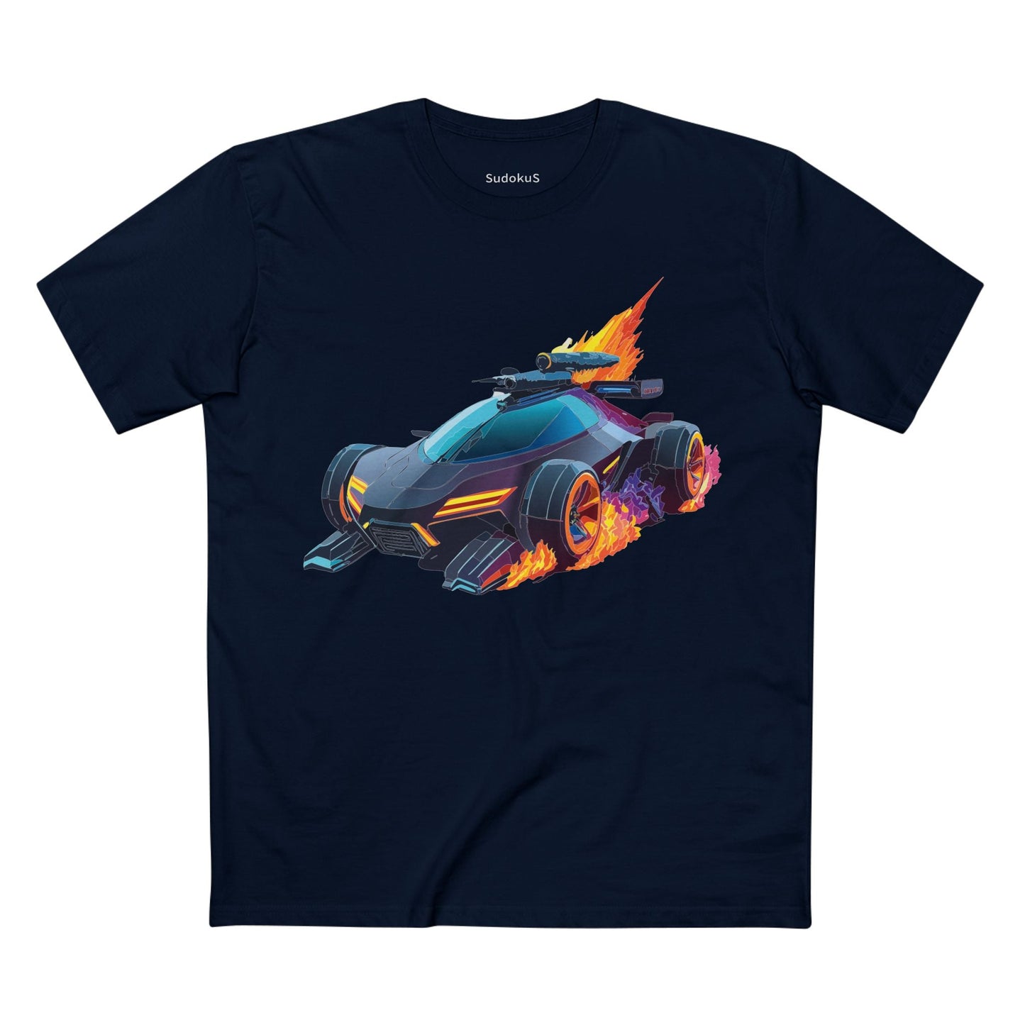 Car Graphic Unisex 100 Cotton Staple Tee 15