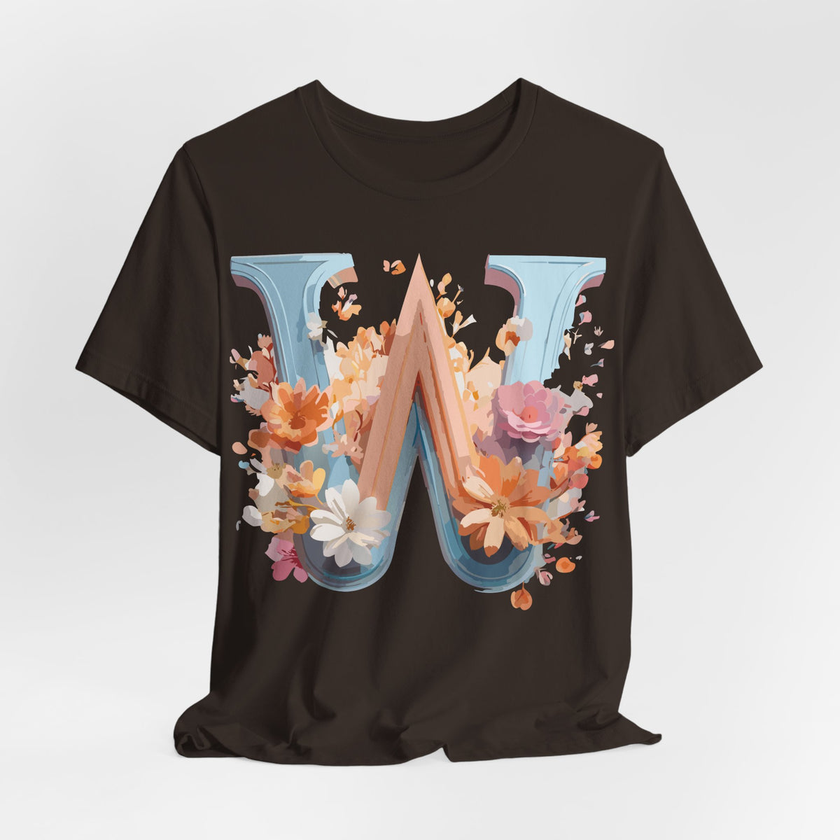 Letter W Graphic Unisex Cotton Bella+Canvas Tee with Art Letter Design