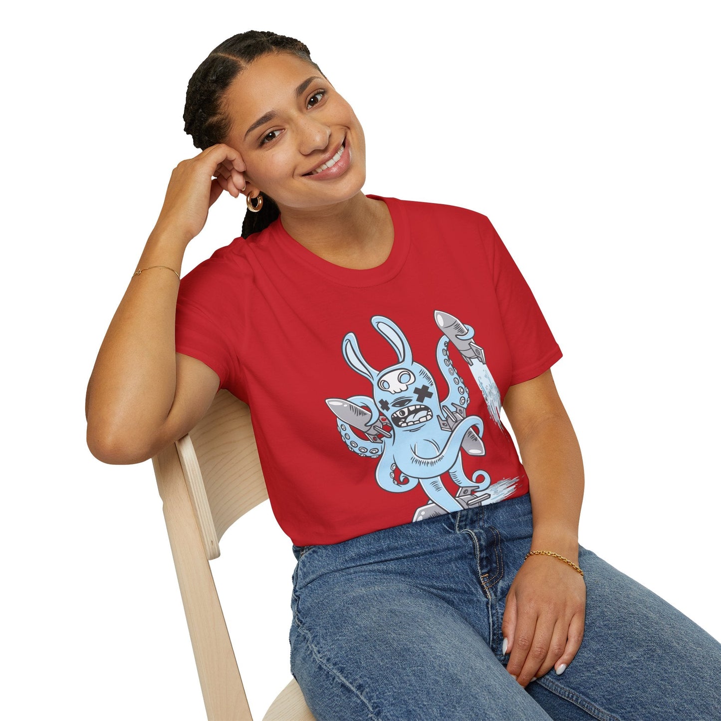 Cartoon T Shirt Unisex Animation Tee Funny Art Design Gildan Softstyle 64000 Premium Cotton
