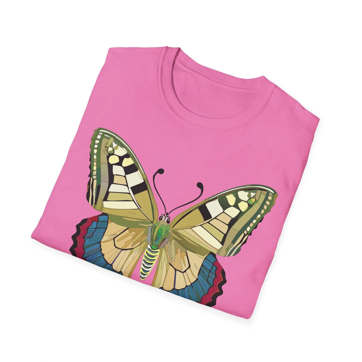 Butterfly T Shirt Unisex Monarch Design Soft Cotton Gildan 64000 Short Sleeve Tee