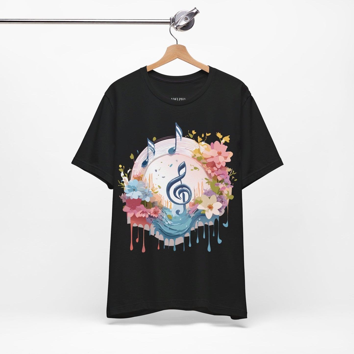Adelpha Graphic Music T Shirt Unisex Jersey Short Sleeve Tee With Vintage Artwork
