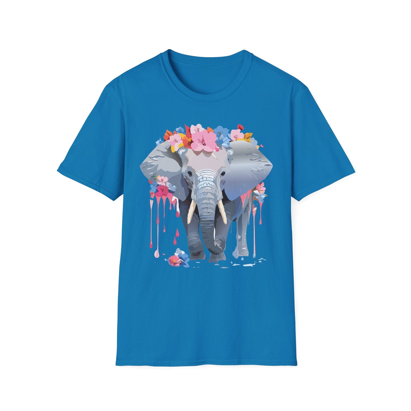 Elephant Graphic T Shirt Unisex Animals Tee Softstyle 64000 Gildan Comfort Breathable