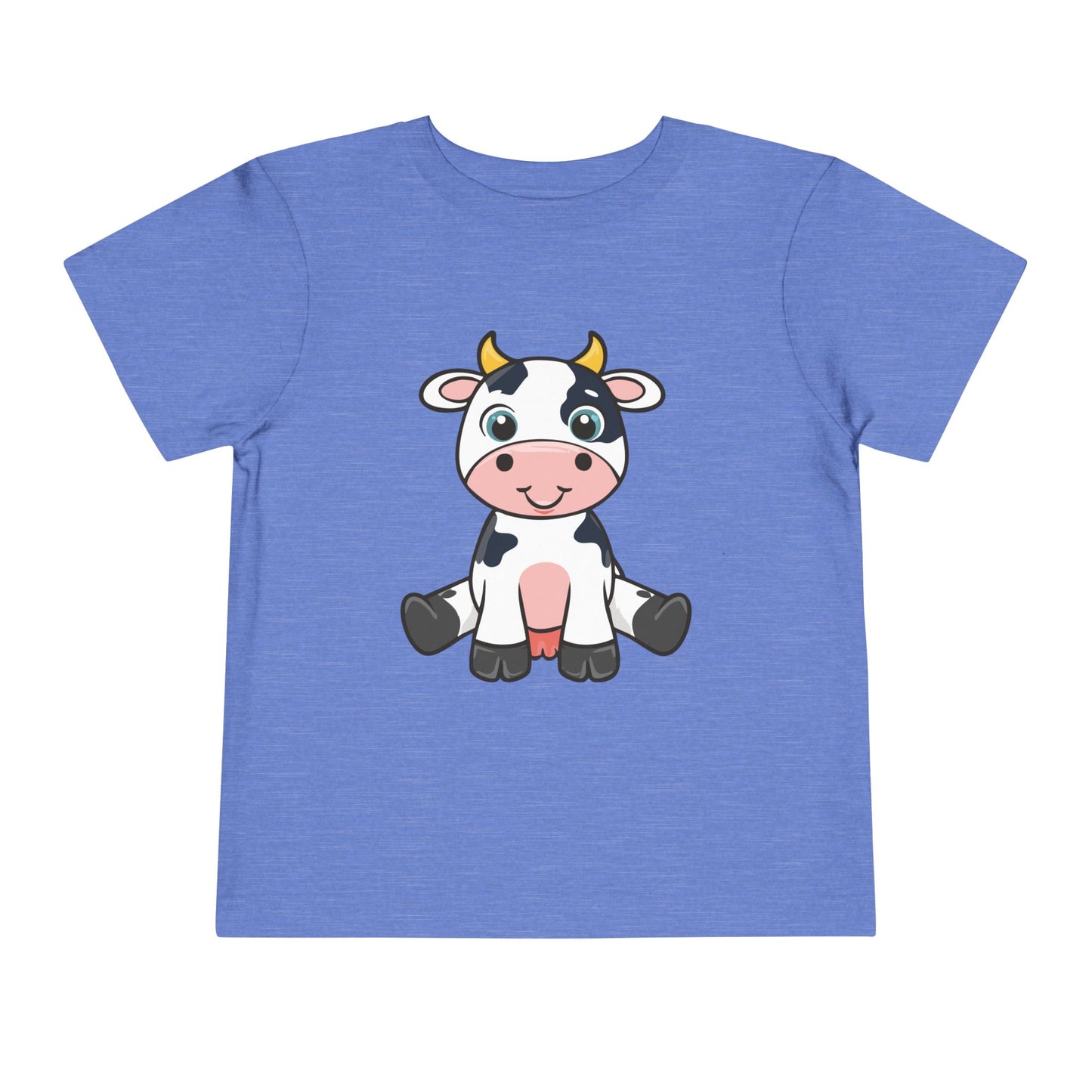 Cute Cow Toddler Short Sleeve Tee - Adorable Kids T-Shirt for Animal Lovers (T2-T5)