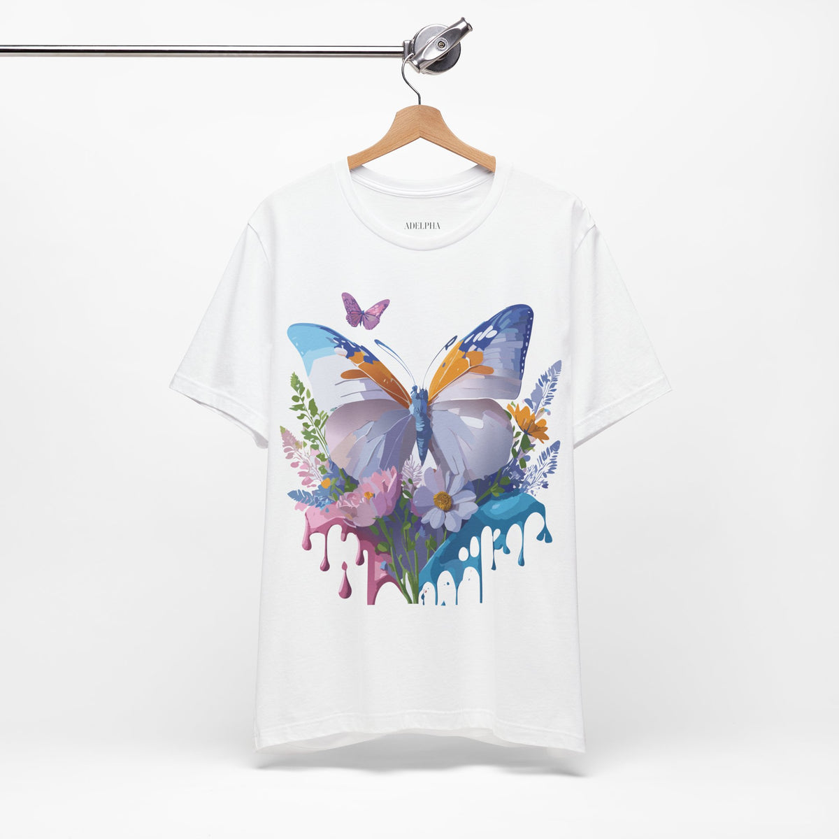 Butterfly Graphic Unisex Cotton Bella+Canvas Tee with Art Design n101