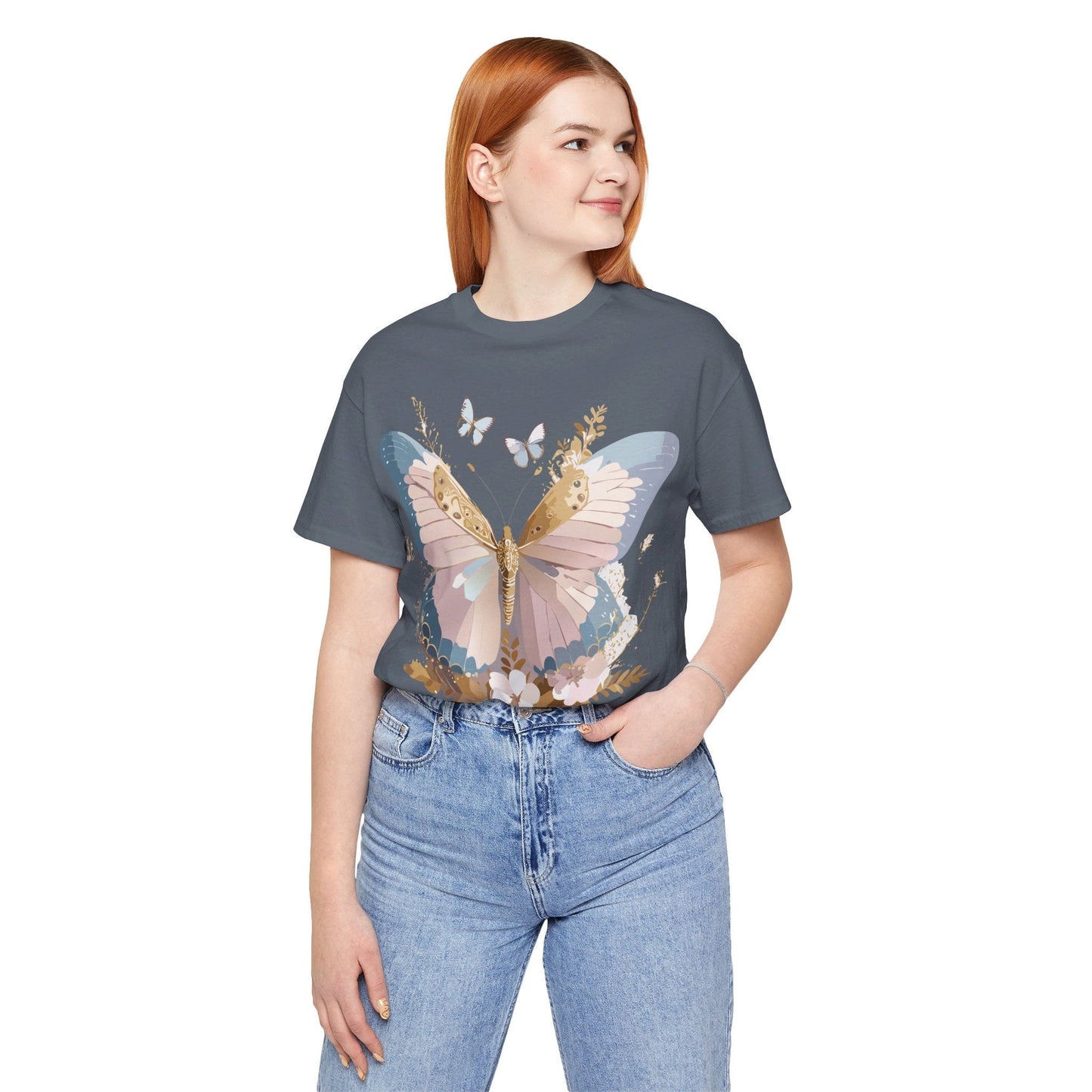 Butterfly Graphic Tee Unisex Short Sleeve Art Design By Adelpha