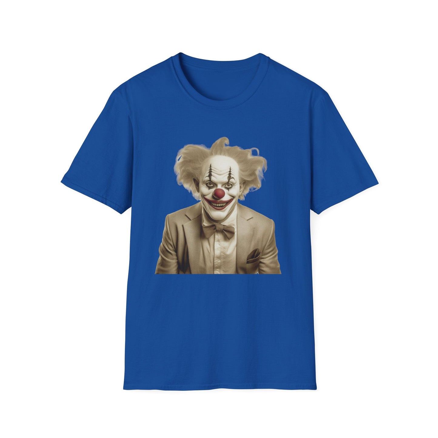 Unisex Clown Shirt Funny Man Circus Tee Softstyle 64000 Cotton Gildan Tee Lightweight Breathable