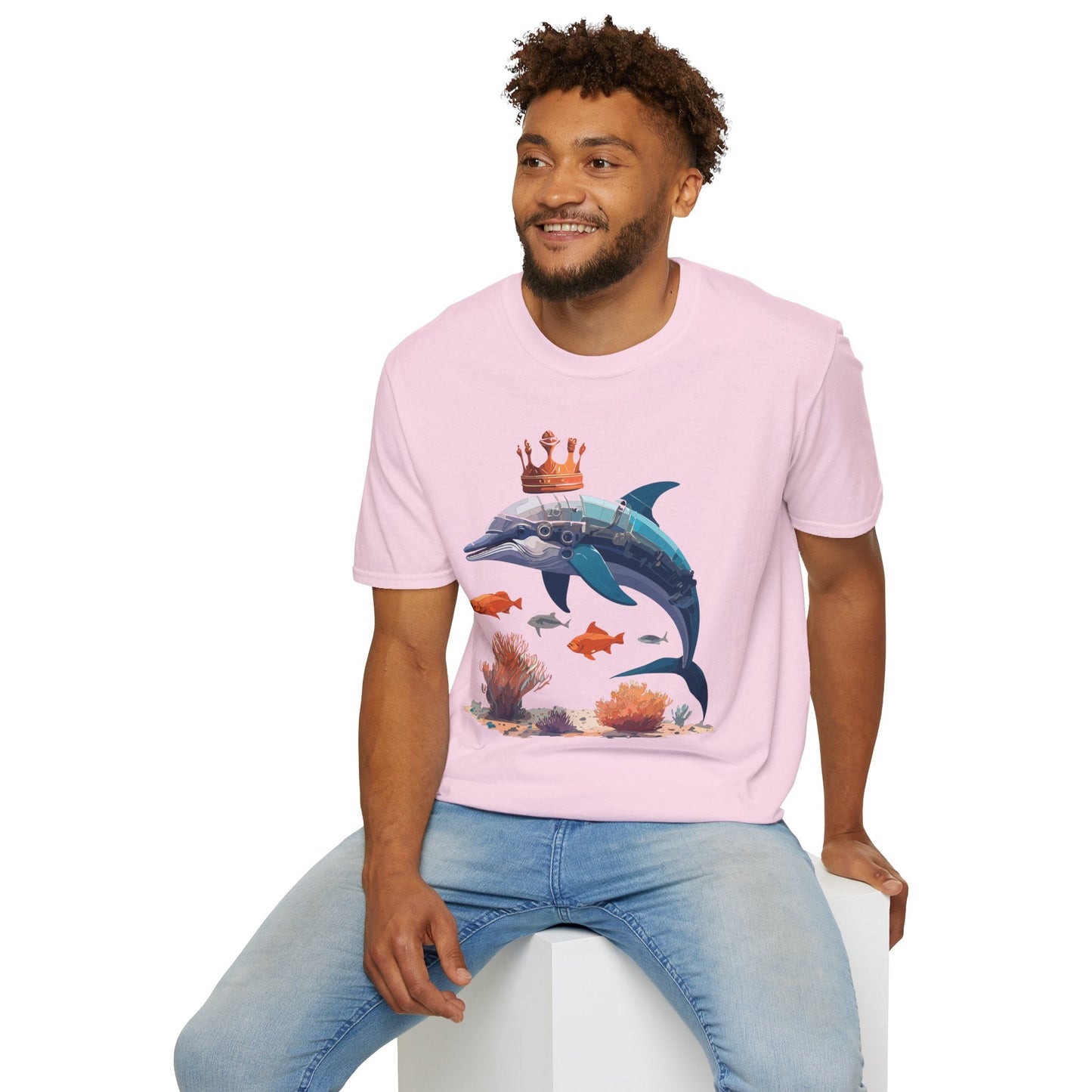 Dolphin Shirt Unisex Softstyle Short Sleeve Tee Gildan 64000 100 Percent Ring Spun Cotton