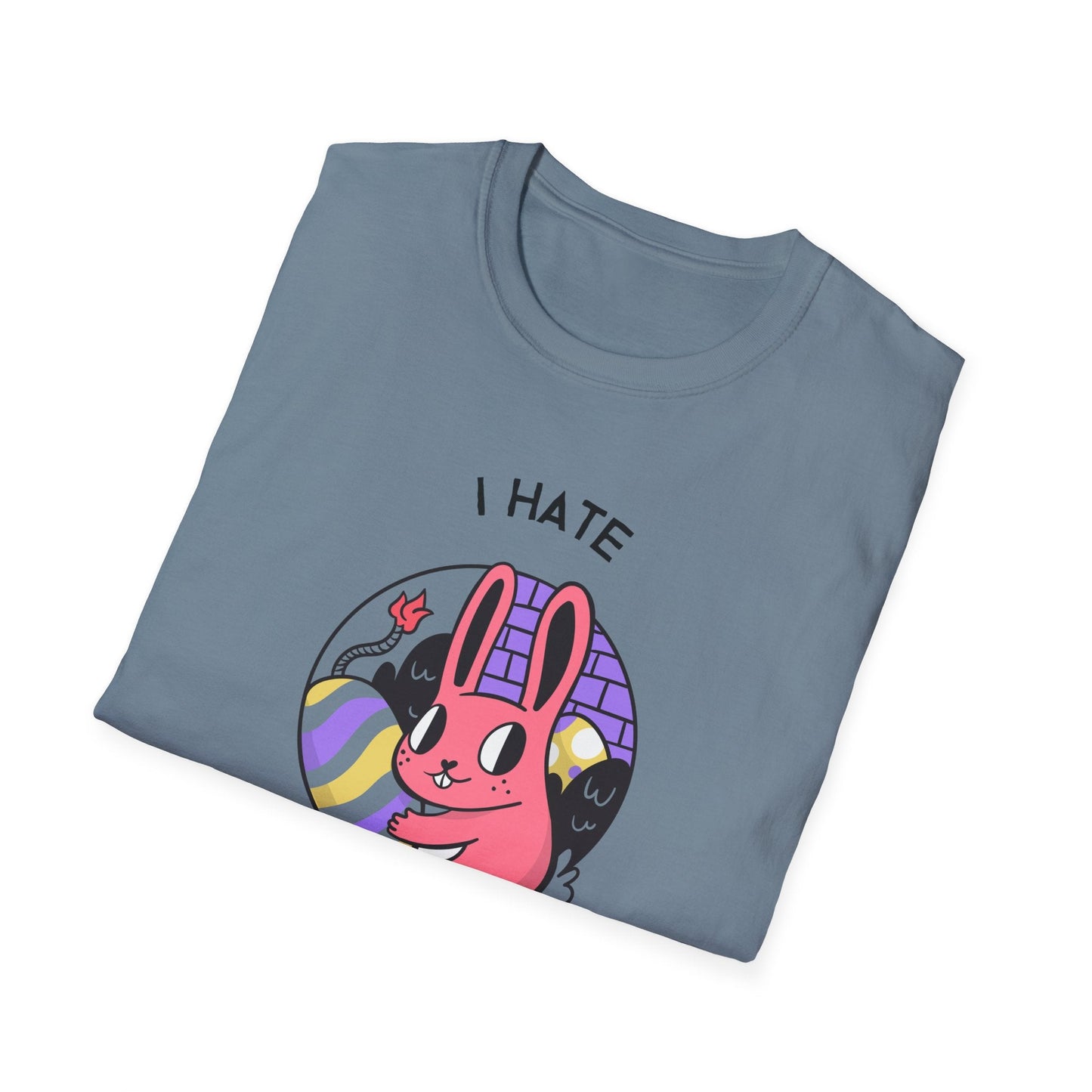Funny Easter T Shirt Unisex Gildan Softstyle 64000 Easter Design Tee With Signature Print