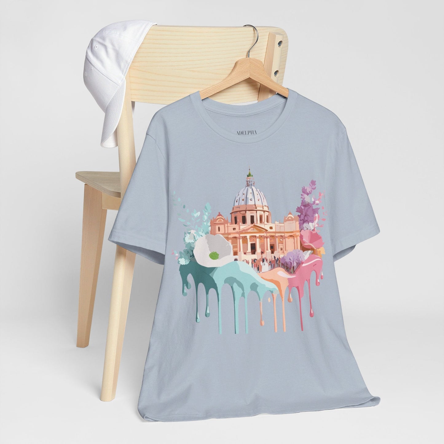Adelpha Vintage Rome Tourist Shirt Graphic Tee Unisex Short Sleeve Art Design Artwork