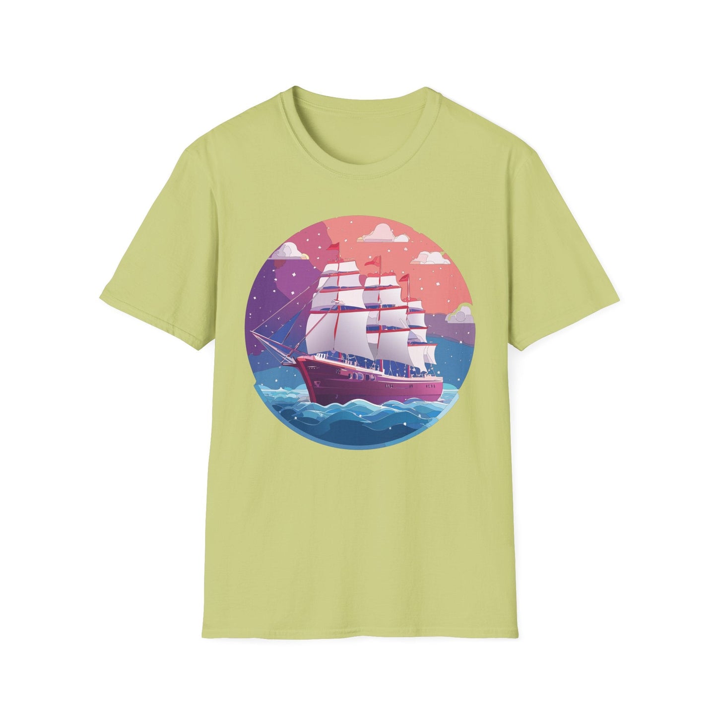 Unisex Gildan Softstyle 64000 T Shirt Ship Frigate Vessel Tee For Maritime Enthusiasts