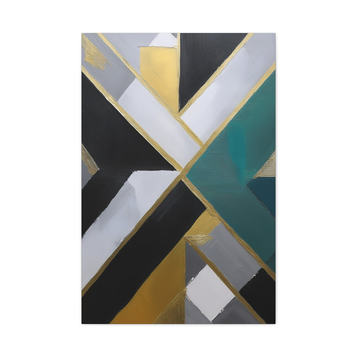 Abstract Geometric Painting Print Canvas 20x24,20x30,24x30 24x32,24x36,30x40 32x48,36x48,40x60 Pine-Wood Inner Frame ABS-76