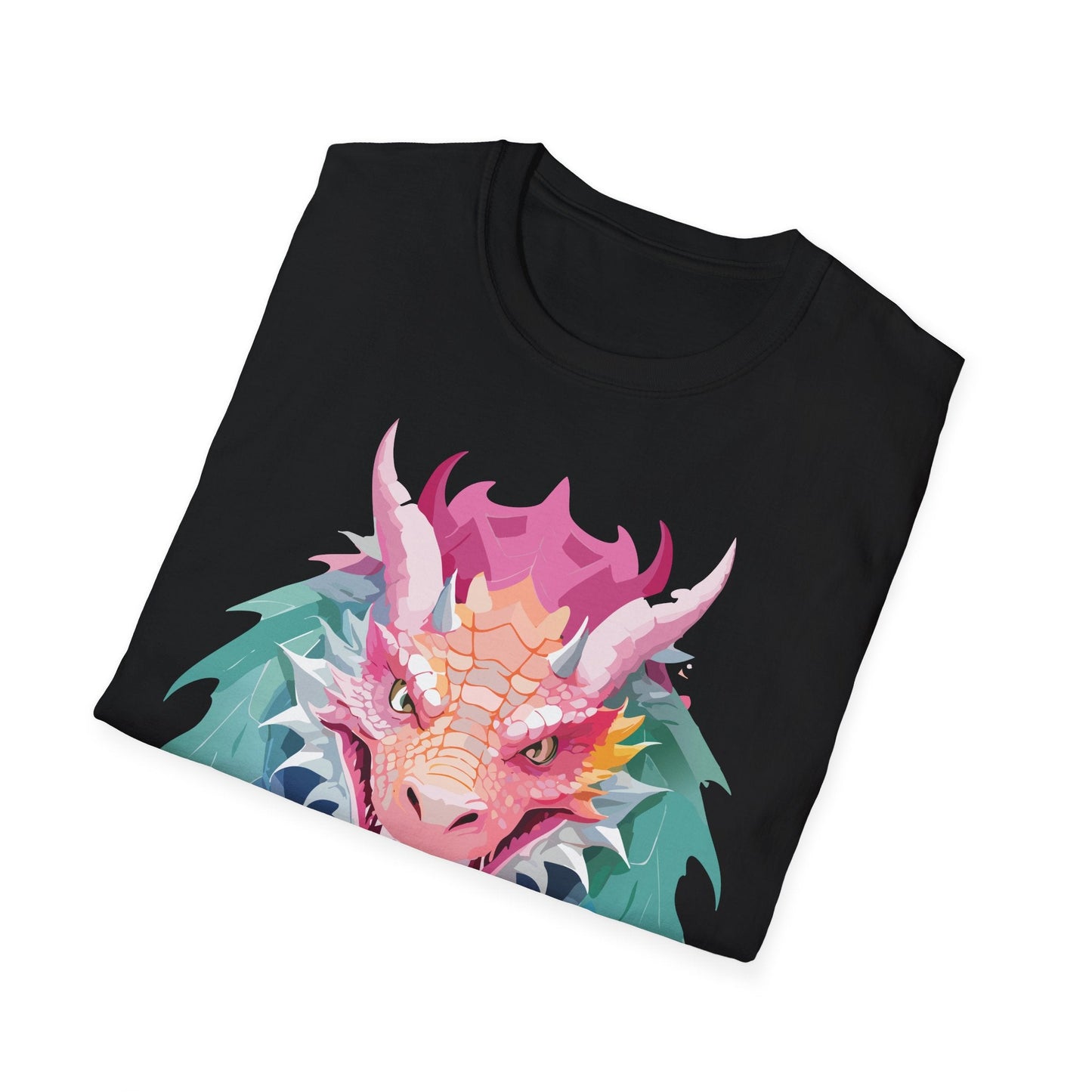 Dragon T Shirt Unisex Softstyle Cotton Tee With Animal Art Design Graphic Print Artwork