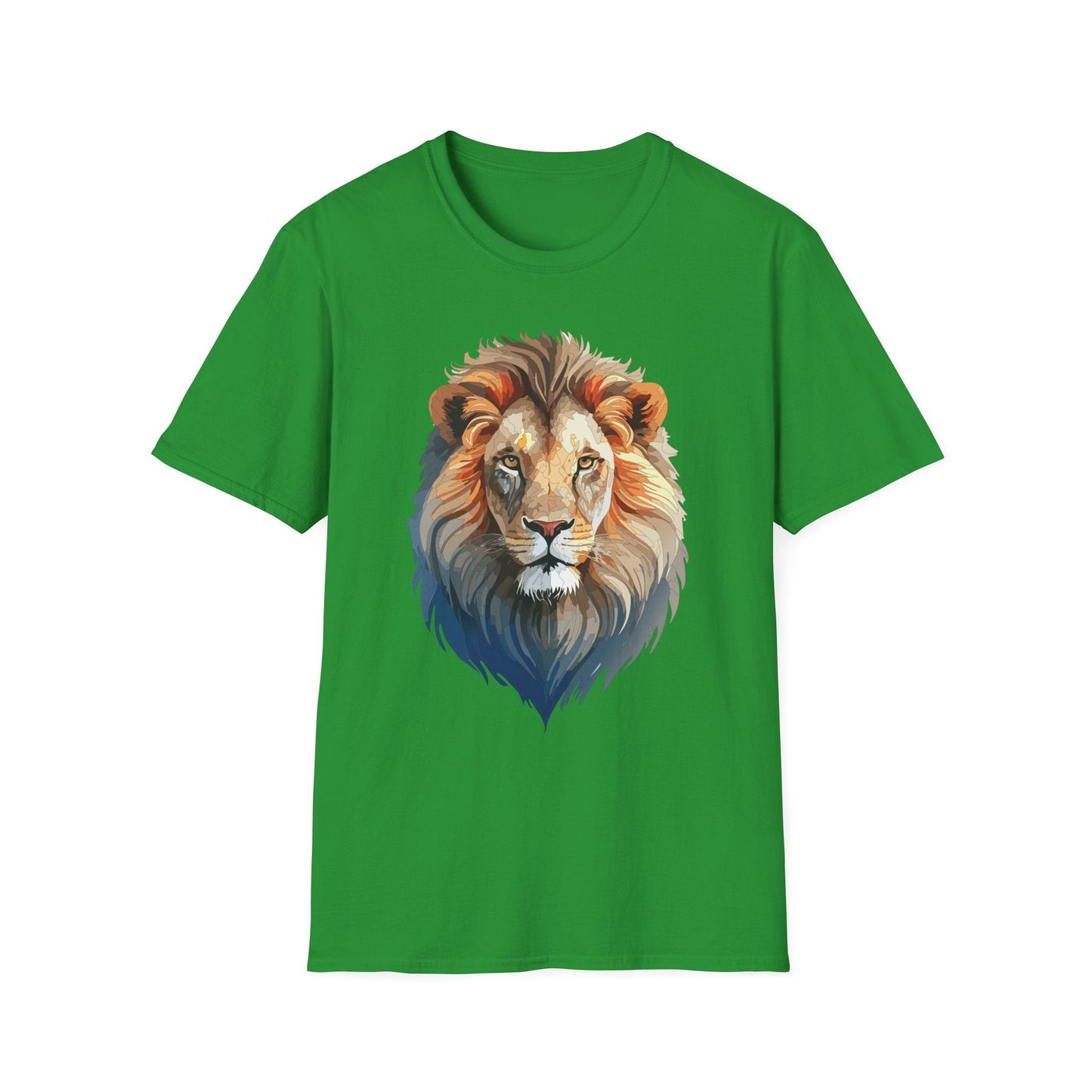 Gildan Softstyle Lion Print T Shirt Floral Tee For Unisex Everyday Comfort